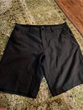 Buffalo David Bitton Black Flat-Front Men's Shorts